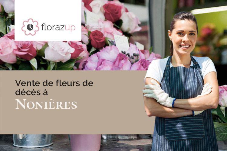 gerbes de fleurs pour des obsèques à Nonières (Ardèche/07160)