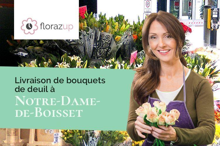 créations florales pour des funérailles à Notre-Dame-de-Boisset (Loire/42120)