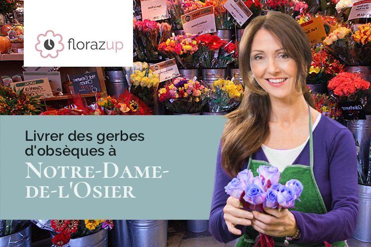 bouquets de fleurs pour un enterrement à Notre-Dame-de-l'Osier (Isère/38470)
