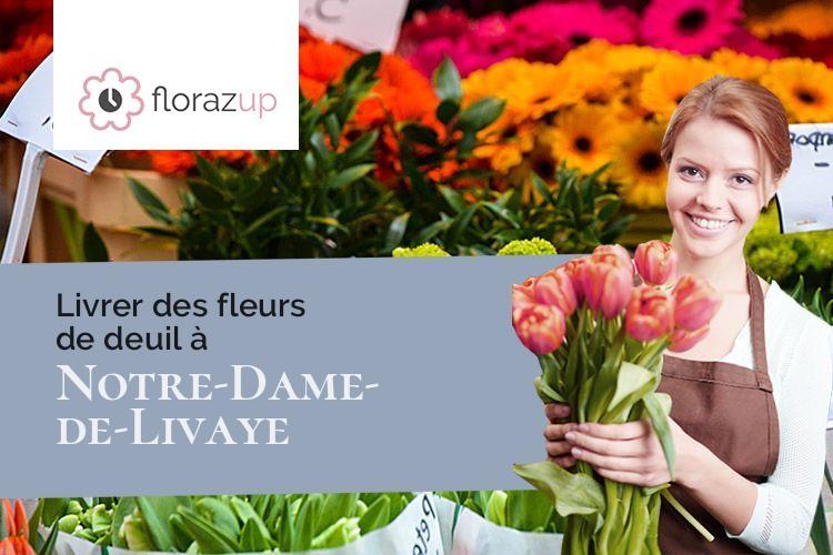 créations florales pour un deuil à Notre-Dame-de-Livaye (Calvados/14340)