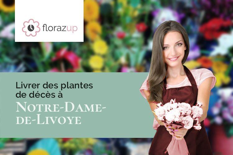 couronnes florales pour des obsèques à Notre-Dame-de-Livoye (Manche/50370)