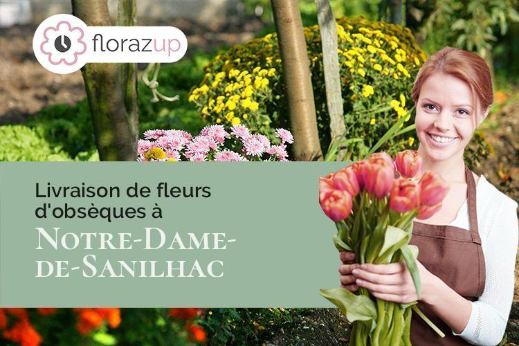 créations de fleurs pour des funérailles à Notre-Dame-de-Sanilhac (Dordogne/24660)