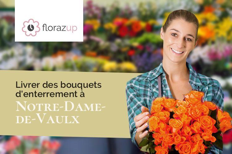 gerbes de fleurs pour un deuil à Notre-Dame-de-Vaulx (Isère/38144)