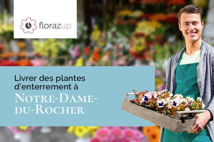 fleurs deuil pour un deuil à Notre-Dame-du-Rocher (Orne/61100)
