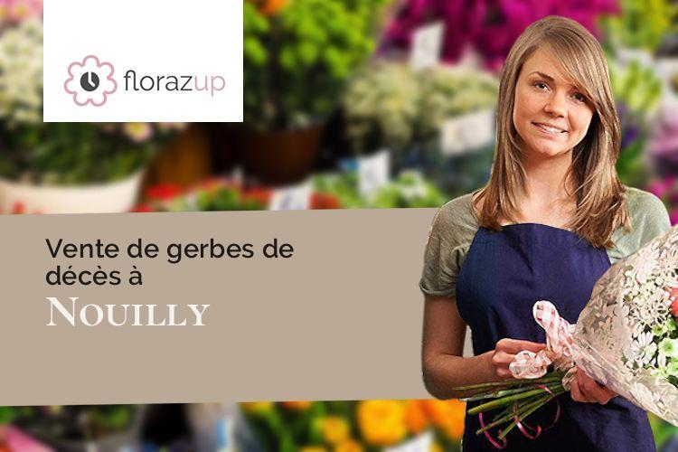 croix de fleurs pour un deuil à Nouilly (Moselle/57117)
