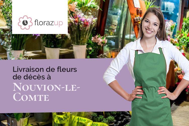 coupes de fleurs pour des obsèques à Nouvion-le-Comte (Aisne/02800)