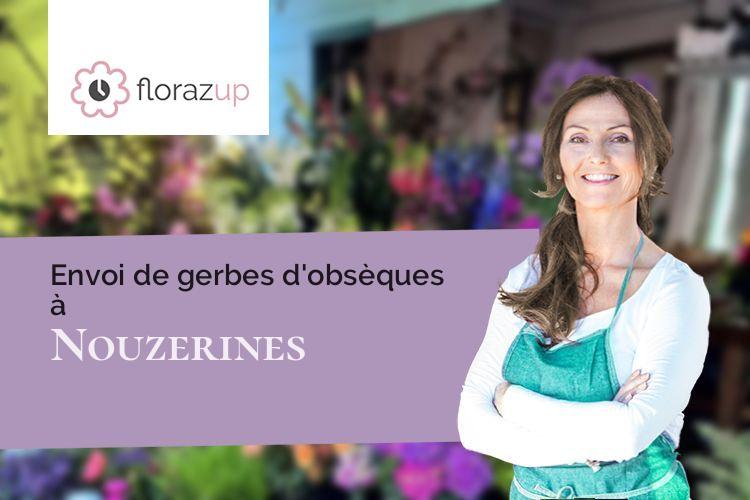 couronnes de fleurs pour un décès à Nouzerines (Creuse/23600)