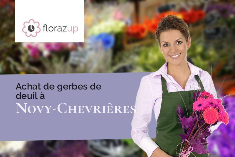 couronnes florales pour un enterrement à Novy-Chevrières (Ardennes/08300)