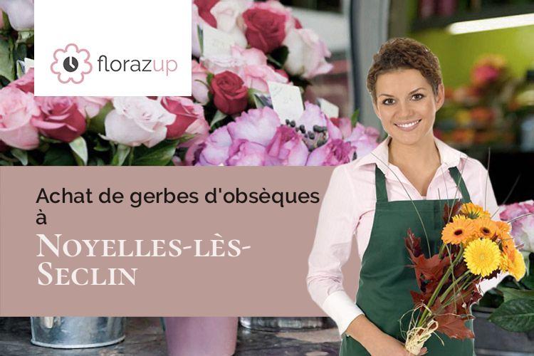 coeurs de fleurs pour un deuil à Noyelles-lès-Seclin (Nord/59139)