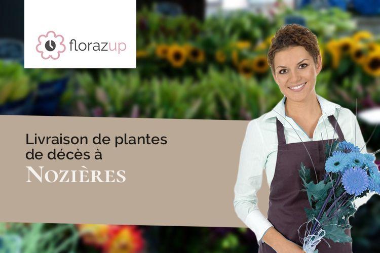 créations de fleurs pour un deuil à Nozières (Ardèche/07270)