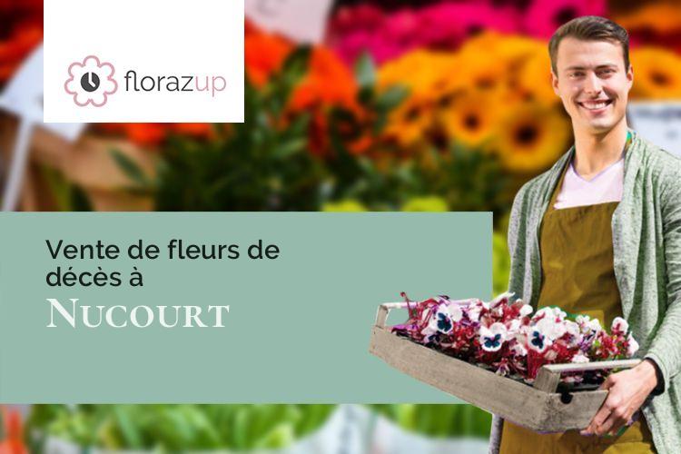 bouquets de fleurs pour un deuil à Nucourt (Val-d'Oise/95420)