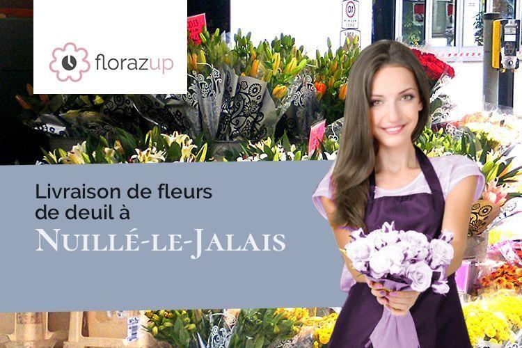 couronnes de fleurs pour des funérailles à Nuillé-le-Jalais (Sarthe/72370)