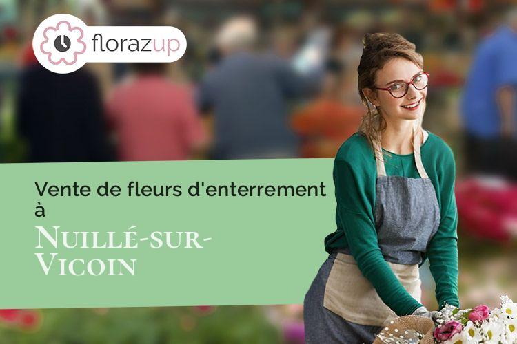 fleurs deuil pour un enterrement à Nuillé-sur-Vicoin (Mayenne/53970)