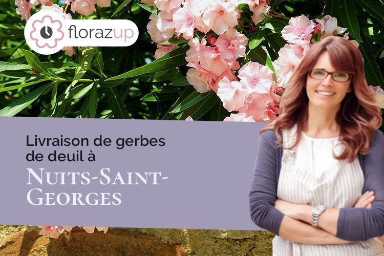 compositions de fleurs pour un deuil à Nuits-Saint-Georges (Côte-d'Or/21700)
