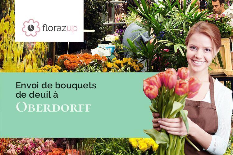 couronnes de fleurs pour un décès à Oberdorff (Moselle/57320)