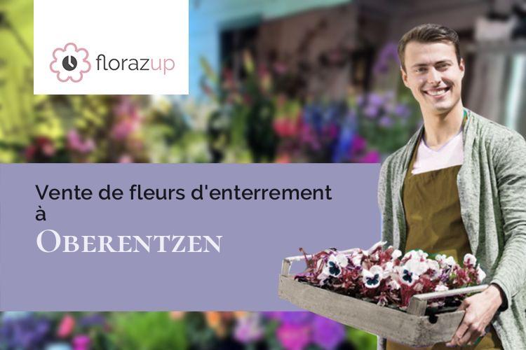 couronnes florales pour des funérailles à Oberentzen (Haut-Rhin/68250)