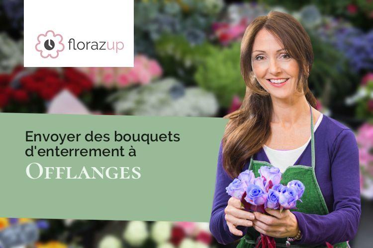 couronnes de fleurs pour un deuil à Offlanges (Jura/39290)