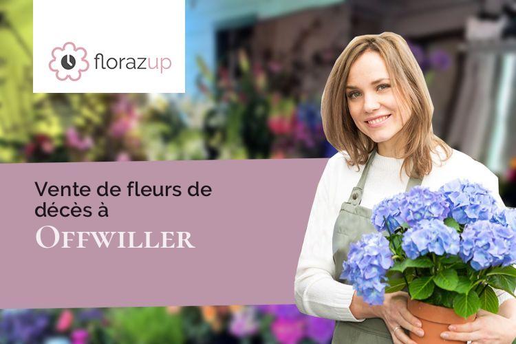 coeurs de fleurs pour un enterrement à Offwiller (Bas-Rhin/67340)