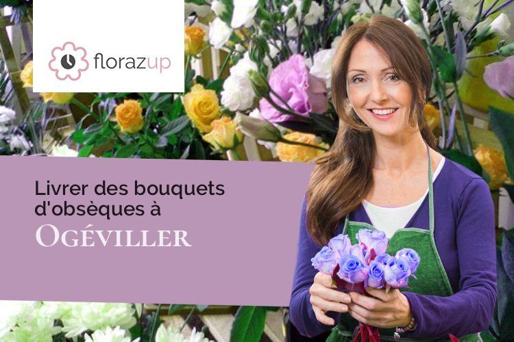 couronnes de fleurs pour un décès à Ogéviller (Meurthe-et-Moselle/54450)