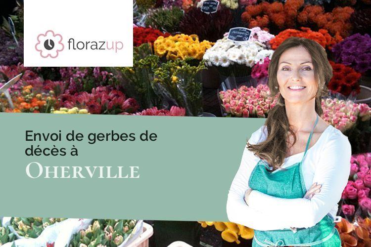 créations florales pour un décès à Oherville (Seine-Maritime/76560)