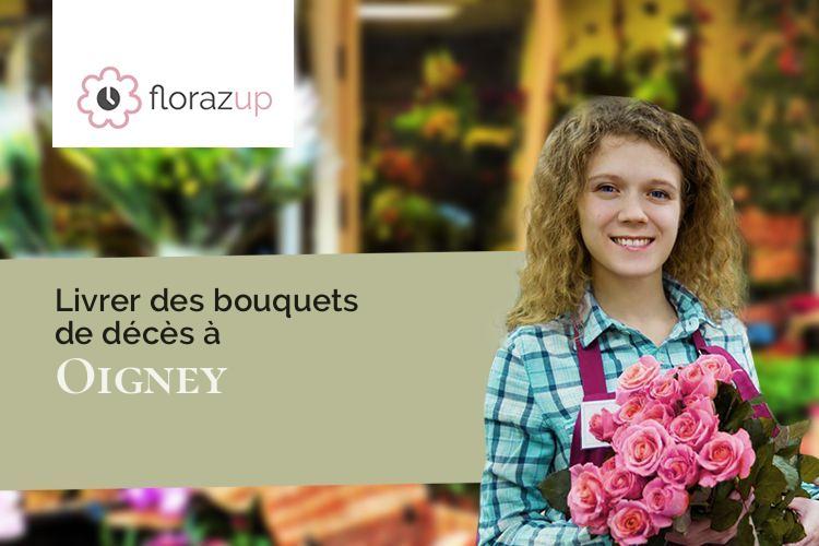 coupes de fleurs pour des funérailles à Oigney (Haute-Saône/70120)