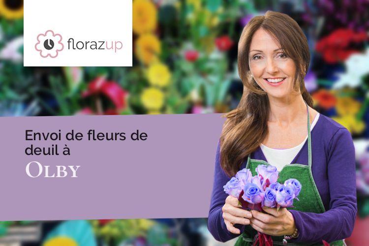 bouquets de fleurs pour un deuil à Olby (Puy-de-Dôme/63210)