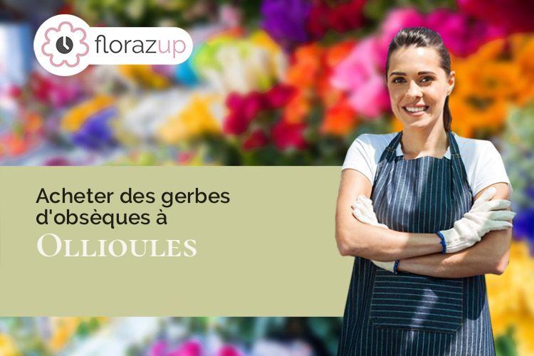 créations florales pour un décès à Ollioules (Var/83190)