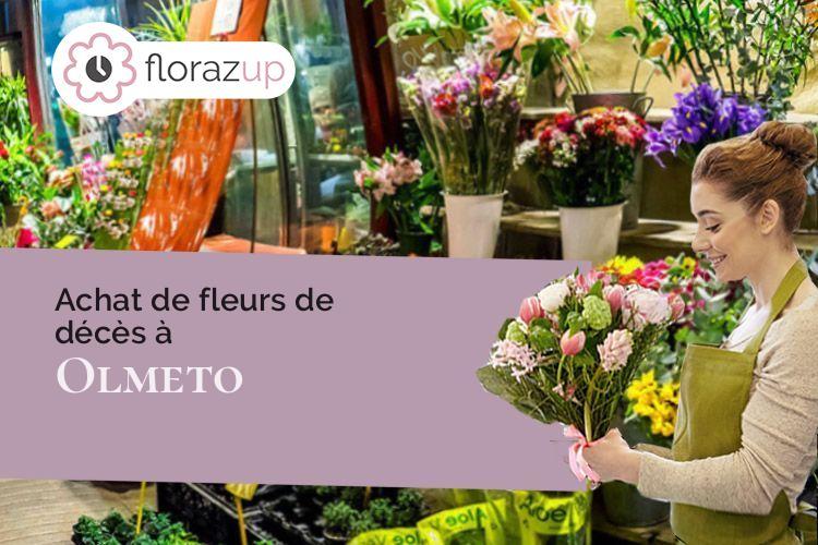 créations de fleurs pour un décès à Olmeto (Corse/20113)