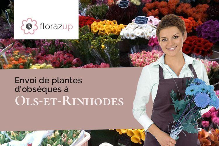 compositions de fleurs pour des funérailles à Ols-et-Rinhodes (Aveyron/12260)