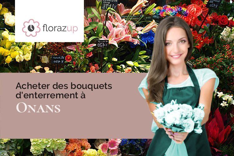 fleurs deuil pour des funérailles à Onans (Doubs/25250)