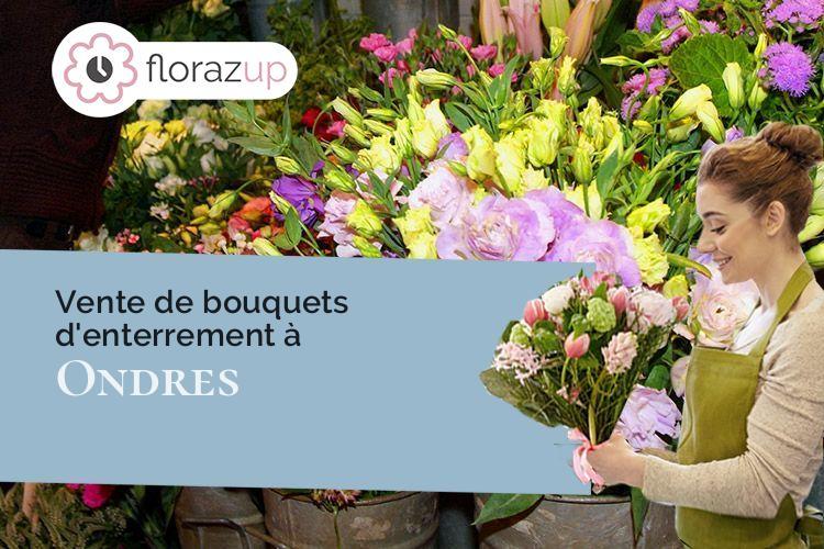 fleurs deuil pour un enterrement à Ondres (Landes/40440)