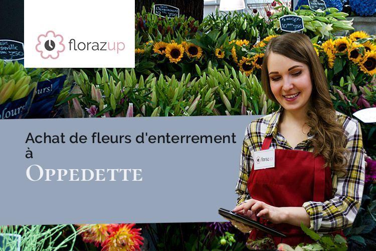 fleurs deuil pour des funérailles à Oppedette (Alpes-de-Haute-Provence/04110)
