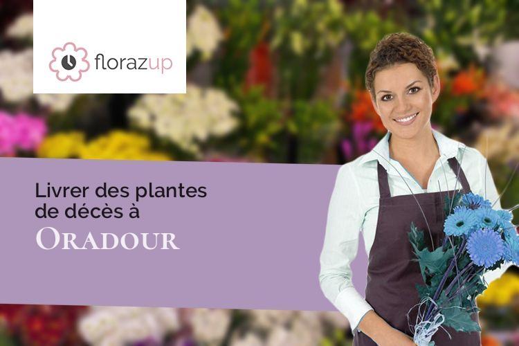 créations florales pour un décès à Oradour (Cantal/15260)