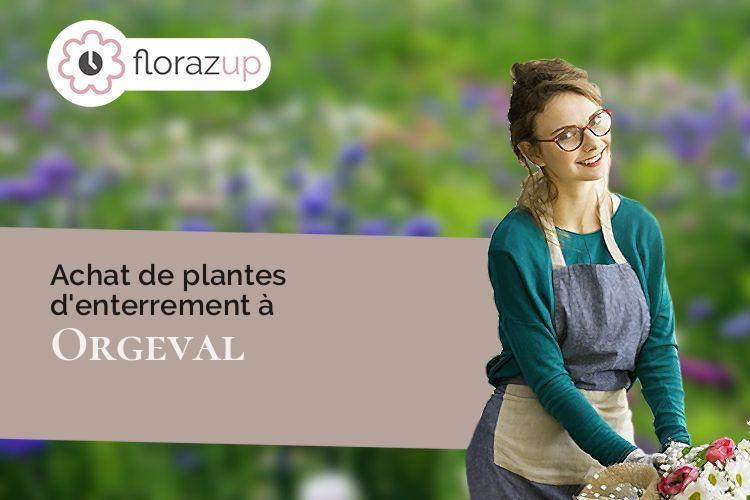 couronnes florales pour des funérailles à Orgeval (Yvelines/78630)
