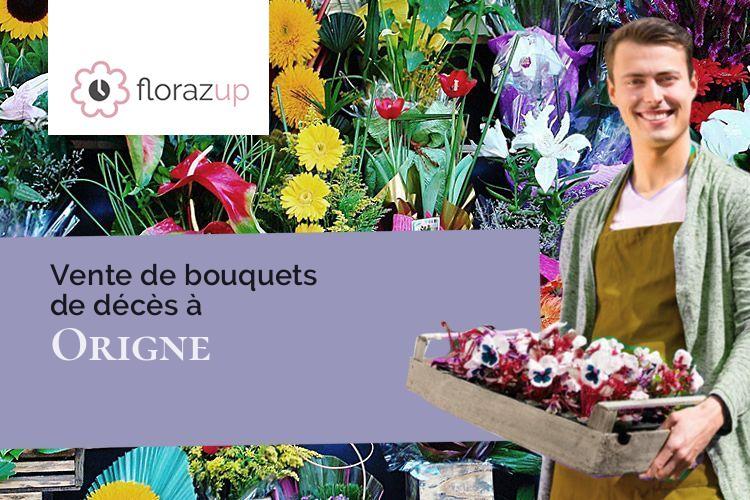 couronnes florales pour des obsèques à Origne (Mayenne/53360)