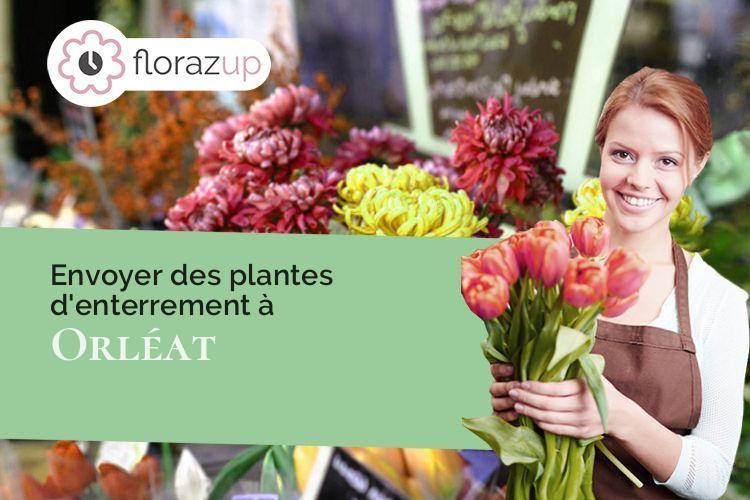 gerbes de fleurs pour un décès à Orléat (Puy-de-Dôme/63190)