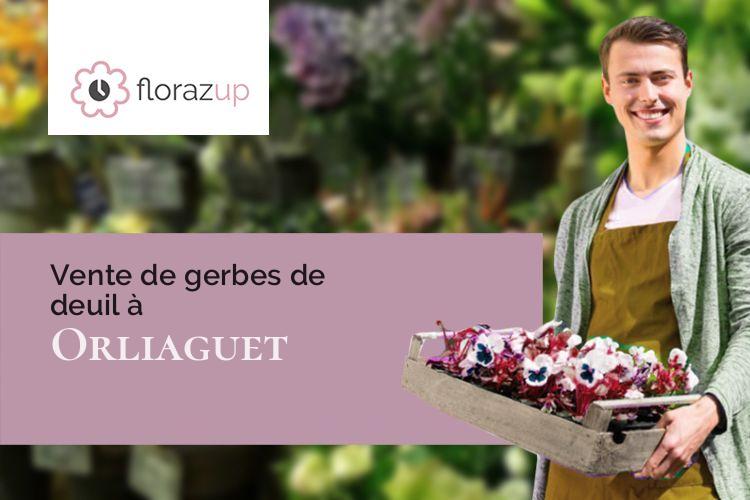 gerbes de fleurs pour un deuil à Orliaguet (Dordogne/24370)