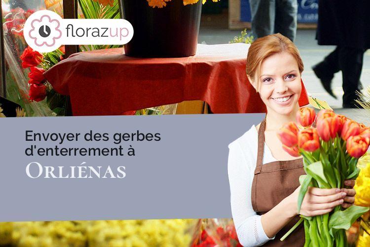 couronnes florales pour des funérailles à Orliénas (Rhône/69530)