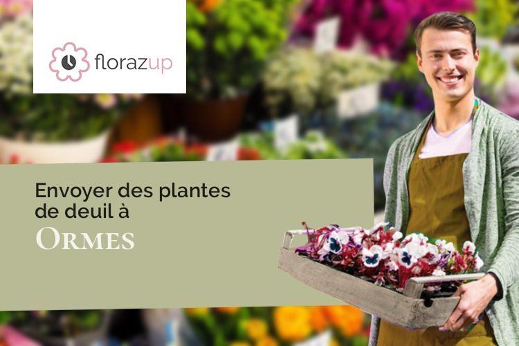 bouquets de fleurs pour un deuil à Ormes (Marne/51370)