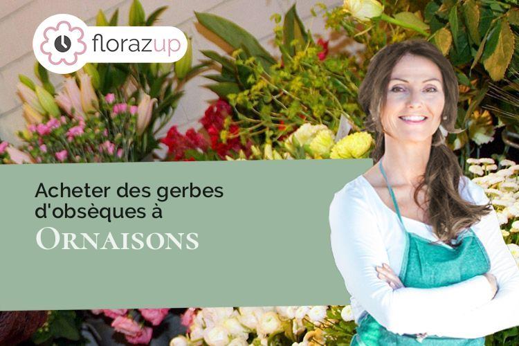 croix de fleurs pour des funérailles à Ornaisons (Aude/11200)