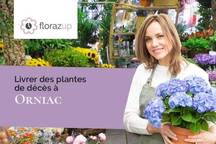 fleurs deuil pour des funérailles à Orniac (Lot/46330)