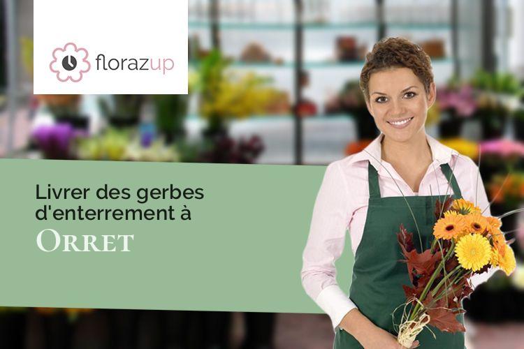 couronnes de fleurs pour un décès à Orret (Côte-d'Or/21450)
