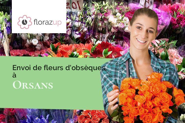 compositions de fleurs pour des funérailles à Orsans (Doubs/25530)
