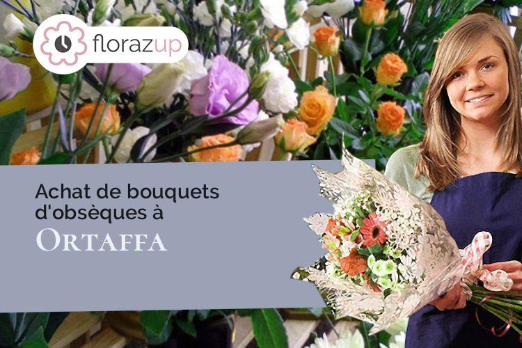 couronnes florales pour un enterrement à Ortaffa (Pyrénées-Orientales/66560)