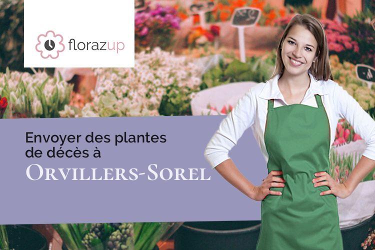 compositions florales pour des obsèques à Orvillers-Sorel (Oise/60490)