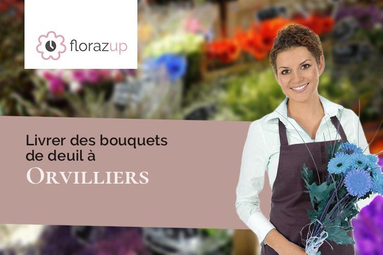 fleurs deuil pour des funérailles à Orvilliers (Yvelines/78910)