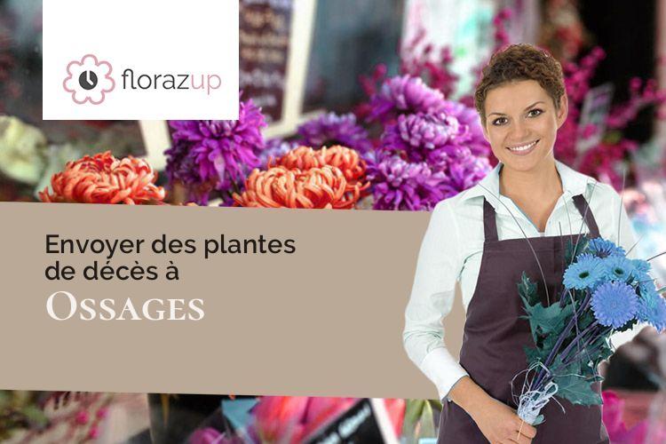 compositions florales pour des funérailles à Ossages (Landes/40290)