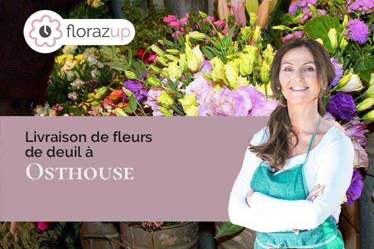 coupes de fleurs pour un enterrement à Osthouse (Bas-Rhin/67150)