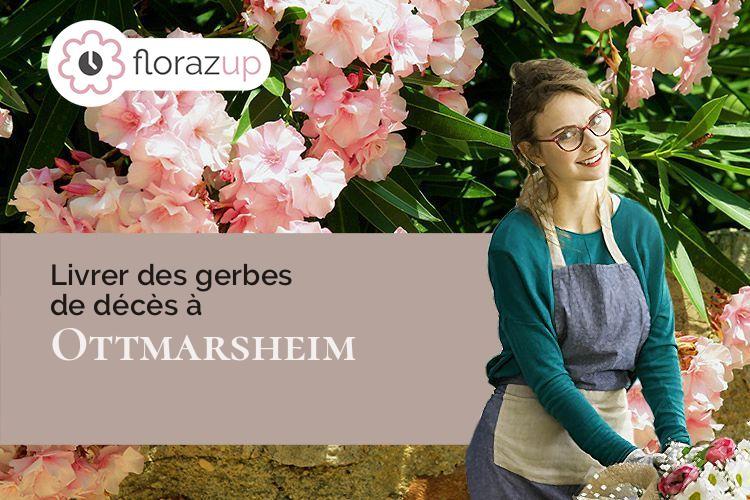 bouquets de fleurs pour des obsèques à Ottmarsheim (Haut-Rhin/68490)