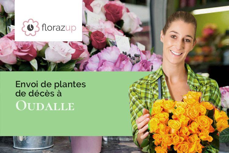 couronnes florales pour des funérailles à Oudalle (Seine-Maritime/76430)